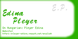 edina pleyer business card